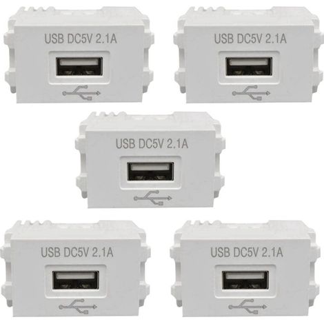5 Handy-Ladepanels USB-Netzteilmodul 220V Stecker 5V 2.1A Transformator Schaltadapter (1/5)