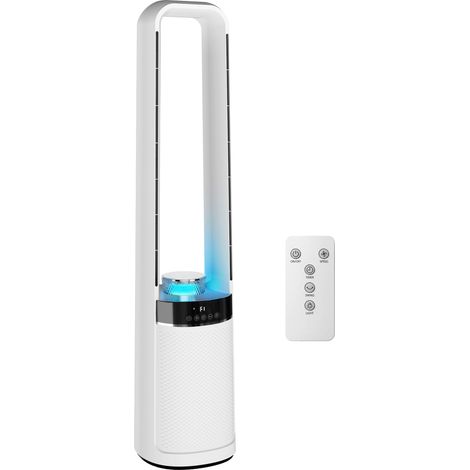 Ventilateur colonne silencieux 36dB. ventilateur tour pour chambre. 93.3cm de haut. oscillant à 45°. 3 vitesses. blanc