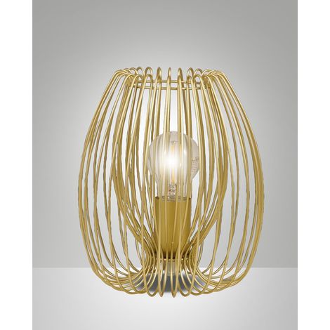 Lampada da Tavolo Oro Opaco Collezione CAMP Unica Sorgente di Luce E27 Metallo