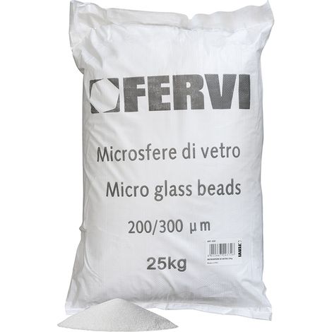 25 KG GLASS-MIKROKÜGELCHEN SANDSTRAHLKABINE KÖRNUNG 50 ÷ 70 FERVI 0581 (1/2)
