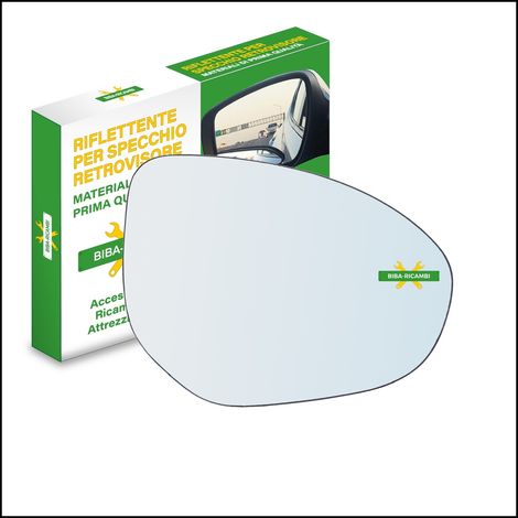 Vetro specchio retrovisore cromato lato dx-passeggero per mazda 2 iii (dl) dal 2 (1/2)