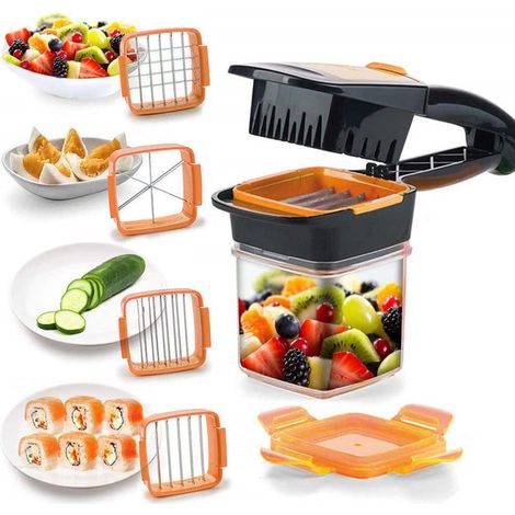 Nicer Dicer Quick Vegetable Slicer 7-piece Multifunctional Kitchen Vegetable Fruit (1/4)