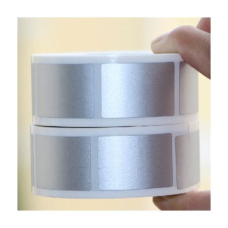 Label Scratch off/gratta e vinci colore silver su pvc adesivo rettangolare - Numero Pezzi: 500 pcs. - Modello: Rettangolo - 41x72mm