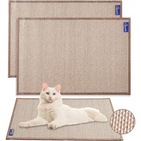 2 alfombrillas rascadoras para gatos de 60x20 cm para sofás, muebles, puertas, suelos y paredes. (1/5)