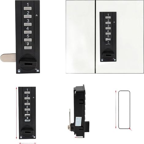 3 to 15 digit digital cabinet lock with backup code (1/5)