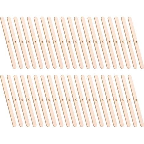 Support Meche Bougie Mèche Bougie Dispositifs, Porte Bougies à Mèche en Bois, pour Bougies, Mèches pour Bougies Outil de Centrage pour DIY Fabrication de Bougies, 40 Pièces (1/5)