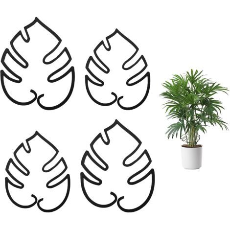 Monstera-Set mit 4 blattförmigen Kletterpflanzenstützen – Zubehör für Zimmerpflanzen