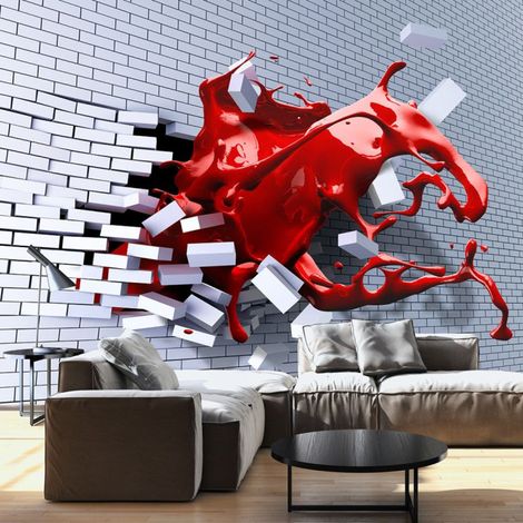 Papier Peint "Laine Écarlate" 70 x 100 cm (1/2)