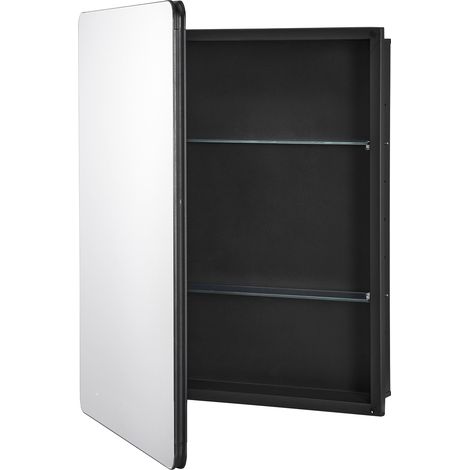 Mophorn Botiquín de 24 x 30 pulgadas para baño, con espejo y estantes ajustables