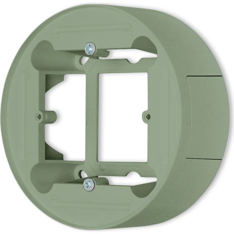 Boîtier rond simple à montage en surface, icône et mini, couleur sauge, 61PUO-1