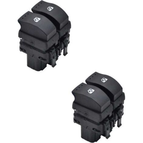 Lot de 2,Interrupteur principal de commande de lève-vitre, avant gauche, 2 boutons, pour Opel Vivaro (F7) 2003 – 2017, 10 broches, numéro de pièce OEM:8200060045 (1/5)