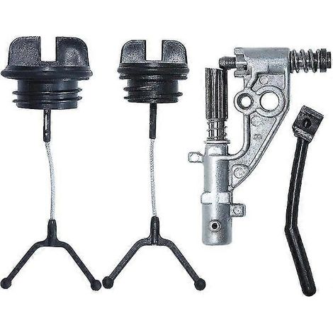 Kit de pompe à huile, tuyau d'essence, conduite de pression et bouchon de réservoir compatible avec Husqvarna 455 Rancher 460 Chain (1/3)