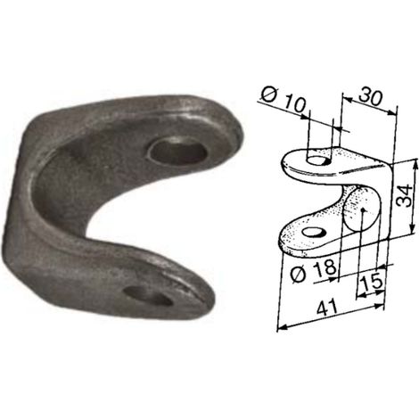 Forcella leggera 61290 per cerniera posteriore 16mm Cermag 0.147 kg