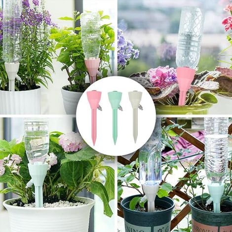 Irrigation Goutte à Goutte Kit, 12Pcs Arrosage Plantes Automatique avec Vannes arrosages automatiques réglables Goutte à Goutte Bouteille pour Les Plantes d'intérieur et d'extérieur (1/3)