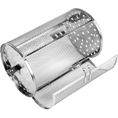Cage de Grillage en Acier Inoxydable Rotative pour Barbecue Extérieur Grille de Cuisson pour Four Panier à Rôtir Noix Châtaignes et Arachides Accessoire Pratique pour (1/5)