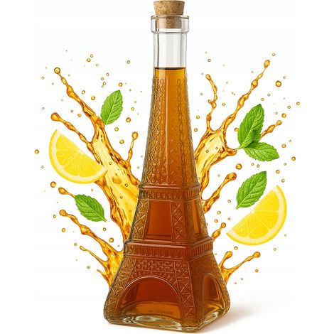 Pariser Turm Glasflasche 350 ml für Alkohol, Liköre, Wein, Geschenk (1/5)
