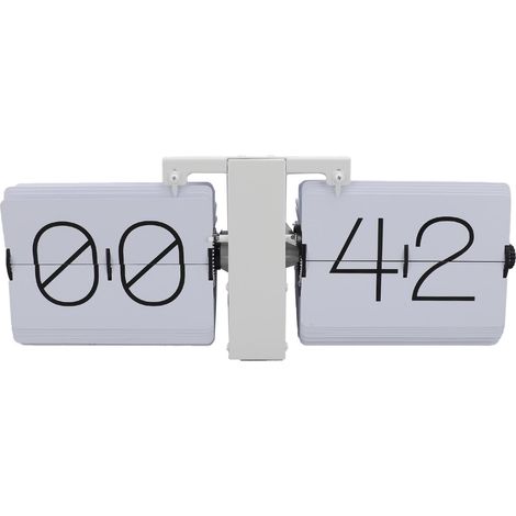 Reloj de Sobremesa Automático Retro, Acero Inoxidable 304 y PVC, Pantalla 24H Silenciosa 36x13.9cm – Ideal para Salón y Oficina (1/5)