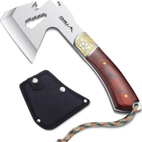 TIVOLI Camping Axt 4 in 1 Tragbare Kleine Axt Nylonscheide 24cm Survival Axt (1/5)
