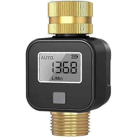 Compteur d'eau à filetage 3/4, mesure précise de la consommation d'eau, idéal pour remplir réservoirs de camping-car et arroseurs de jardin (1/5)
