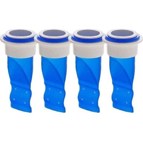Clapet anti-retour, siphon d'évier réglable en silicone, adapté aux tuyaux de plomberie de salle de bain et de cuisine (bleu 4) (1/4)