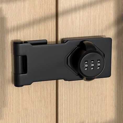 Verrou de Porte à Code en Acier Inoxydable avec vis pour casiers d'école ou de Maison, remises, armoires, Rails de fenêtre (1/4)