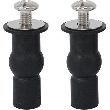 Abattant WC Fixations Charnières Accessoire de fixation pour abattant Convient à Toutes Les Toilettes(18mm,noir) (1/5)