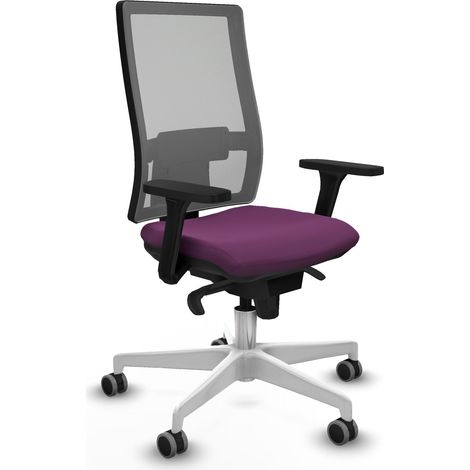 Horna sincro malla gris similpiel morado brazos 3D base blanca  ruedas 65mm engomadas (1/5)