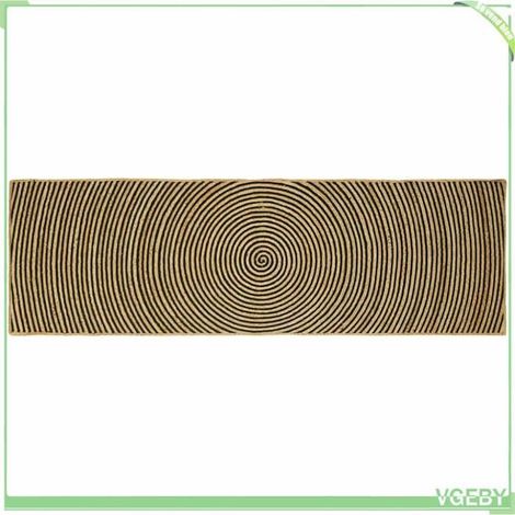 Tapis - FAFEISY - 42010737 - Naturel et Noir - Rond - Jute 80 x 250 cm (1/5)