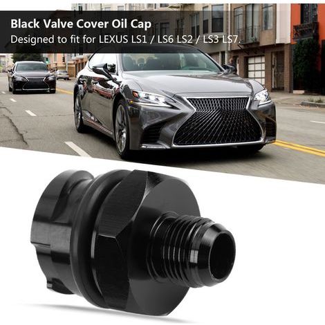 Ablassschraube für Lexus LS1/LS6/LS2/LS3/LS7 Zylinderkopfdeckel AN10, gefräst, schwarz, hochbelastbar