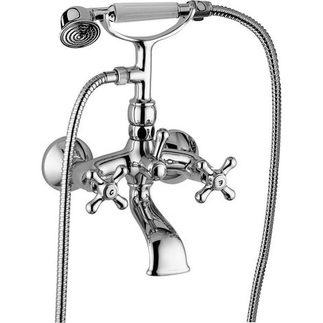Gruppo vasca esterno Retrò con deviatore Paffoni serie Iris IRV027CR Cromato - Ottone (1/3)