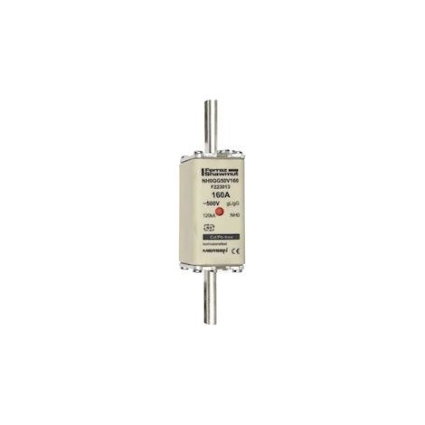 fusibles à couteaux - nh0 - gg - 160a - avec indicateur - 500v - mersen f223013