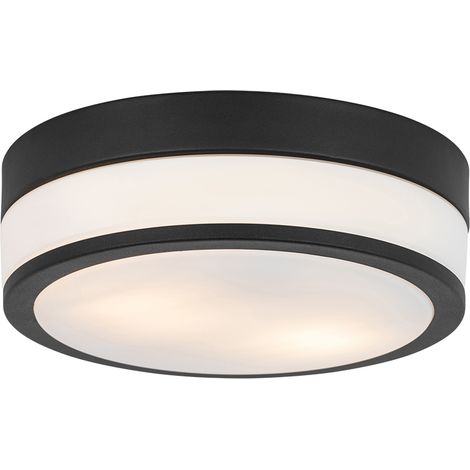 Modern Ceiling Light Black 28 cm IP44 - Flavi (1/4)
