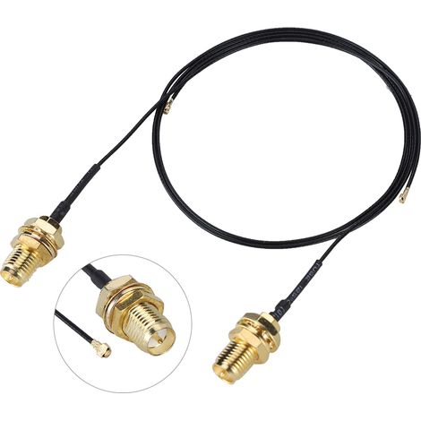 Set mit 2 IPEX4-zu-RP-WLAN-Kabeln, SMA-Stecker, NGFF-Anschluss, M.2, 31 cm Kabel (1/5)