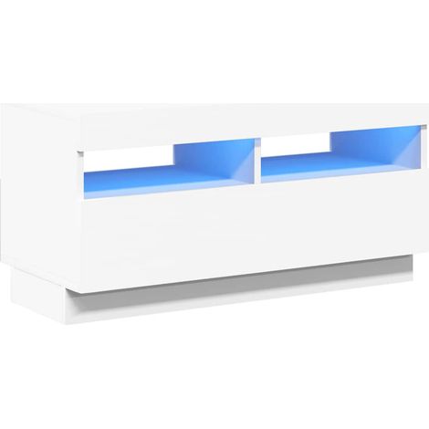 Maison Exclusive - TV-Schrank mit LED-Leuchten Weiß 80x35x40 cm