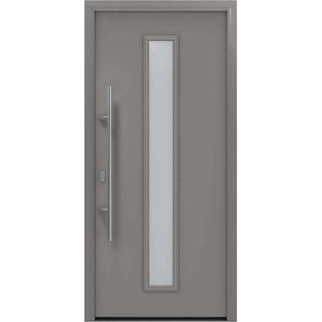 Hörmann Ecostar Haustür "ISOPRO IP 020S", graualuminium matt (RAL 9007), 110 x 210 cm (B x H), DIN Links
