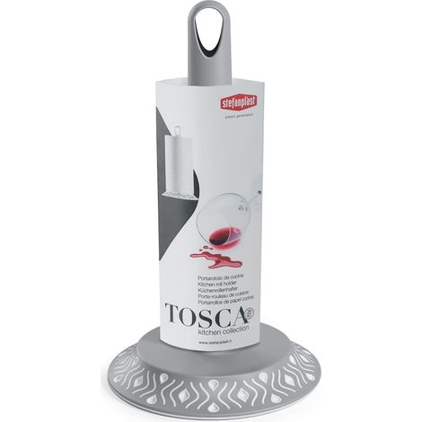 PORTAROTOLO DA CUCINA 'TOSCA' grigio/bianco - STEFANPLAST