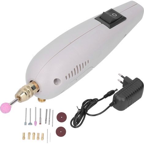 Mini meuleuse électrique 18 pièces, perceuse Miniature, Kit de stylo de gravure pour verre céramique P-500-1A (1/5)