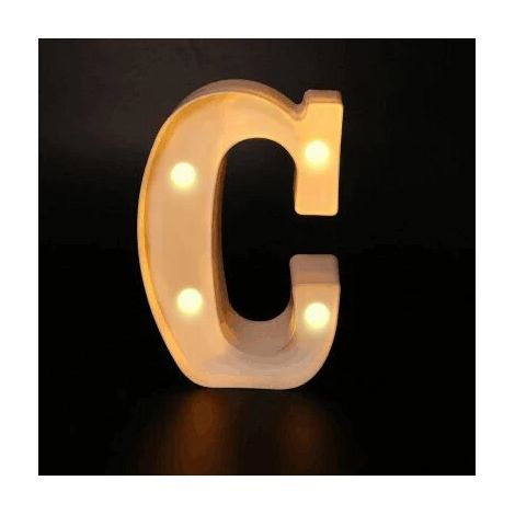(C) Veilleuse LED en forme de lettres et de chiffres, 16 cm de lumière lumineuse pour les lettres (1/5)