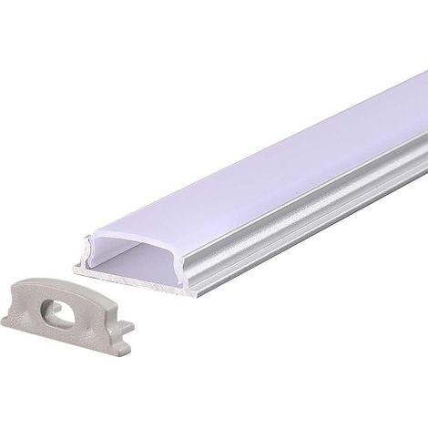 V-TAC Profilo Alluminio Flessibile Bianco per Strip LED Satinato 2000x18x6mm (1/5)