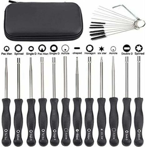Kit 12 Tournevis pour Réglage Carburateurs Moteurs Echo STIHL - Brosse et Outils Nettoyage Inclus- (1/4)
