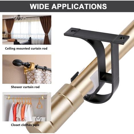 Supporto per asta per tende, supporto a soffitto per asta per tende (1/5)