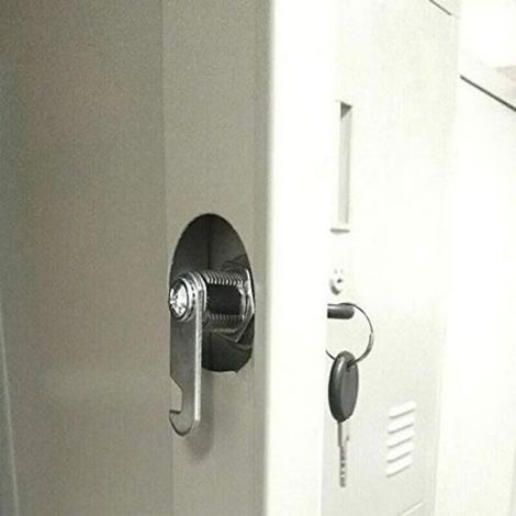 Serrure À Came - 25 mm - Pour Boîte Aux Lettres Tiroir Placard Armoire - Acier Inoxydable Finition Nickel - 2 Clés (1/4)