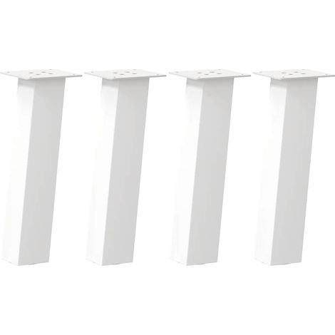 Maison Exclusive - Couchtischbeine 4 Stk. Weiß 42 cm Stahl