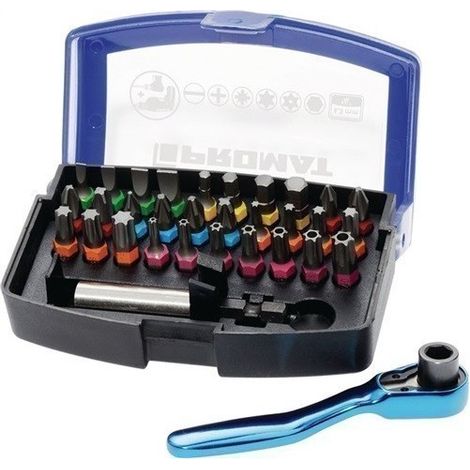 Surtido de puntas 33 piezas slot / PH / PZD / T / 6KT. / Trinquete PROMAT