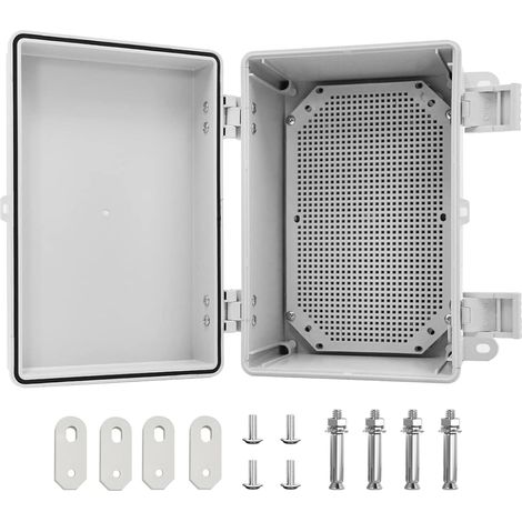 Boite de Derivation avec Couvercle à Charnière en Acier Inoxydable,Boîtier électrique étanche IP65 Boîtier en Plastique ABS,40x30x17MM,Comprend une Plaque de Montage et un Support Mural (1/5)