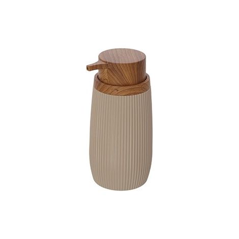 Dispenser sapone beige linea London in plastica PS e ABS design moderno Feridras