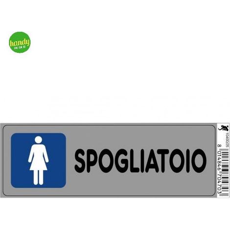 Targhetta adesiva 3M spogliatoi 15 x 5 x 0,5 cm