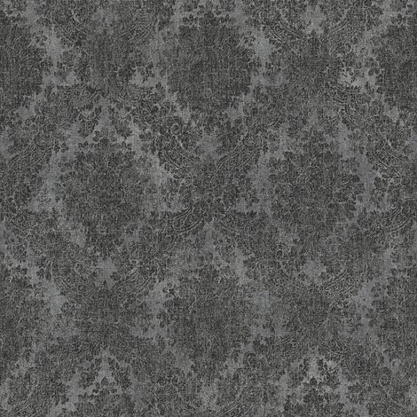 BRICOFLOR Papier peint baroque Tapisserie baroque Papier peint intissé Gris Anthracite - 10,05 x 0,53 m (1/5)