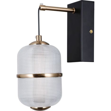 Lampada da parete Alani LED nera in alluminio opaco italux WL-34375-1-BK (1/2)