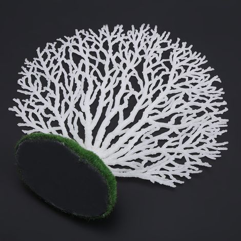 Plantes coralliennes artificielles en plastique, ornement pour aquarium sous-marin, blanc (1/5)